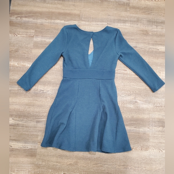 ✨️HP✨️ Free People Teal Hearstopper Fit and Flare Dress in size Medium - Picture 6 of 12